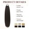 Flufymooz 28 Inch Ponytail Extension, Versatile Elastic Band Ponytail Extension for Women, Long Straight Synthetic Ponytail Daily Hair Black Brown