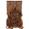 Clip in/on Hair Extension 5 Clips One Piece Full Head Hairpiece Synthetic Heat-Resistant Hair For Party/Daily For Women Girls Teen (27"curly,light brown)