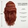 Esmee Long Wavy Wine Copper Red Wigs for Women Natural Synthetic Hair Heat Resistant Wigs with Bangs for Daily Party Cosplay Use (Burgundy) 24 Inches