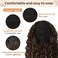 FLUFYMOOZ Ponytail Extension, 26 Inch Bohemian Style Drawstring Ponytail Hair Extensions for Women, Long Curly Wavy Ponytail Natural Synthetic Hairpiece for Women (26 Inch Natural Black)