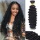 Human Braiding Hair 12A Deep Wave Bulk Human Hair for Braiding 100G 16 Inch Curly Human Hair For Boho Braids Hair Extensions Wet and Wavy Human Hair Braiding Hair No Weft Natural Black