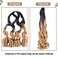 COOKOO 9 Packs Ombre Blonde French Curly Braiding Hair 22 Inch Loose Wavy Spanish Curly Braids Hair with Curly Ends Bouncy Braids Hair 75g/Pack French Curls Braids Synthetic Hair Extensions 1B/27#