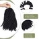 FAVE 6 Packs/lot Short Faux Locs Crochet Hair for Black Women 8 Inches Soft Locs Braids Hair Goddess Locs Natural Black Synthetic Hair Extensions (8 Inches,1B)