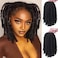 FAVE 6 Packs/lot Short Faux Locs Crochet Hair for Black Women 8 Inches Soft Locs Braids Hair Goddess Locs Natural Black Synthetic Hair Extensions (8 Inches,1B)