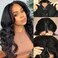 ISEE V Part Wig Human Hair Body Wave for Black Women Wigs Human Hair Glueless V Part Human Hair Glueless Wig With Elastic Drawstring Body Wave Human Hair Wig Beginner Friendly (16 inch)