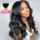 ISEE V Part Wig Human Hair Body Wave for Black Women Wigs Human Hair Glueless V Part Human Hair Glueless Wig With Elastic Drawstring Body Wave Human Hair Wig Beginner Friendly (16 inch)