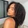 ISEE V Part Wig Human Hair Kinky Curly for Black Women Wigs Human Hair Glueless V Part Human Hair Glueless Wig With Elastic Drawstring Kinky Curly Human Hair Wig Beginner Friendly (20 inch)