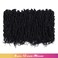 TOYOTRESS Tiana Passion Twist Hair - 12 inch 8 Pcs Pre-twisted Crochet Braids Natural Black, Synthetic Braiding Hair Extension ( 12 Inch, 1B)