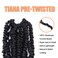TOYOTRESS Tiana Passion Twist Hair - 12 inch 8 Pcs Pre-twisted Crochet Braids Natural Black, Synthetic Braiding Hair Extension ( 12 Inch, 1B)