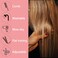 Ubeleco Black Hair Tinsel 12Pcs Clip in Hair Accessories 20.5 Inch Fairy Hair Tinsel Kit for Christmas New Year Tinsel Hair Extensions for Women Girls Kids (12Pcs, Black)