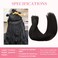 GOO GOO Micro Link Tip Hair Extensions Real Human Hair, 18inch 50g 50S, Cold Fusion Micro Link Tip Hair Extensions, Invisible Remy Hair Extensions, 1B Natural black