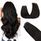 GOO GOO Micro Link Tip Hair Extensions Real Human Hair, 18inch 50g 50S, Cold Fusion Micro Link Tip Hair Extensions, Invisible Remy Hair Extensions, 1B Natural black