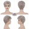 SEVENCOLORS Short Wigs for White Women Platinum Blonde Pixie Cut Wigs Layered Natural Looking Synthetic Hair Wigs for Women