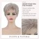 SEVENCOLORS Short Wigs for White Women Platinum Blonde Pixie Cut Wigs Layered Natural Looking Synthetic Hair Wigs for Women
