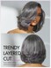 LUVME HAIR Salt &amp; Pepper Layered Bob Glueless Pre-Cut Lace Wig Gray Wigs For Women Short Grey Hair Glueless Bob Wigs Pre Plucked Pre Cut Pixie Cut