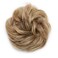Benehair Hair Bun Hairpiece Scrunchy Updo Hair Pieces Fluffy Scrunchies Donut Hairpiece Synthetic Curly Wavy Messy Chignons With Elastic Rubber Band Dark Brown to Ash Blonde-Thicker 2pcs 70g