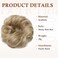 Benehair Messy Bun Hair Piece Scrunchy Updo Hair Pieces for Women Fluffy Wavy Hair Bun Scrunchies Donut Hairpiece Synthetic Chignons with Elastic Rubber Band Ash Blonde 1pc 25g