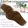 NAYOO 4PCS Clip in Hair Extensions Long Wavy Curly Synthetic Thick Hairpieces Chestnut Brown for Women with Fiber Double Weft Hair Full Head（20 Inch, Medium Brown）
