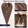 Starluck Real Human Hair Toppers for Women - With Bangs, Hand-woven, Covers Gray Roots, Adds Volume - Brown