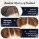 starluck Mixed Brown Wigs Human Hair Lace Front Wigs Human Hair for White Women Pelucas De Mujer Pelo Humano 16 Inch Wavy Realistic and Natural Daily Wear
