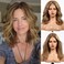 starluck Mixed Brown Wigs Human Hair Lace Front Wigs Human Hair for White Women Pelucas De Mujer Pelo Humano 16 Inch Wavy Realistic and Natural Daily Wear