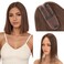 Hairro Hair Toppers For Women Real Human Hair Top Hair Pieces For Thinning Hair Short Topper Hairpiece Remy Toupee On Top Crown Topper Hair Extensions 10 Inches 36g #04 Medium Brown