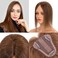 TESS Human Hair Toppers for Women Real Human Hair, Human Hair Topper, Hair Pieces for Women with Thinning Hair, Hairline Topper for Women, 3.2&Prime;*3.9&Prime;Silk Base 150% Density10 inch Light Brown