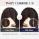 Elailite Human Hair Toppers for Women Real Human Hair for Thinning Hair 9 * 12CM Silk Base Hair Pieces No Bangs Clip in Remy Hairpieces Hand-Tied 16 Inch Chocolate Brown