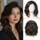 starluck Side Part Wavy Wig Dark Brown Layered Lace Front Bob Wig 14 Inch Shoulder Length Heat Resistant Synthetic Wig for White Women