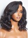 LUVME HAIR 12 Inch Light Yaki Loose Wave Wig Gorgeous Human Hair, Undetectable HD Lace Glueless Bob Wigs Human Hair Pre Plucked, Pre Cut Lace Wig Short Natural Black Wig