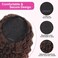 AISI BEAUTY Curly Ponytail Extension Drawstring Ponytail for Black Women 14 Inch Fake Ponytail Synthetic Clip in Pony Tails Hair Extensions