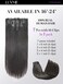 LUVME Straight Seamless 110g 7Pcs Clip in Hair Extensions Full Max with 16inch Remy Human Hair Extensions, Natural Black 100% Real Soft Human Hair Extensions