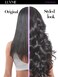 LUVME Straight Seamless 110g 7Pcs Clip in Hair Extensions Full Max with 16inch Remy Human Hair Extensions, Natural Black 100% Real Soft Human Hair Extensions