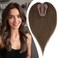 Hair Toppers for Women Real Human Hair No Bangs Human Hair Toppers for Women 150% Density Human Hair Toppers for Thin Hair 10 Inch Toppers Hair Pieces for Women Dark Brown #02