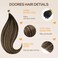 DOORES I Tip Hair Extensions Real Human Hair, Balayage Dark Brown to Chestnut Brown 18 Inch 50g/50s,I Tips Hair Extensions Human Hair Invisible I Tips Extensions Cold Fusion Hair Extensions Straight