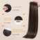 DOORES Seamless Clip in Hair Extensions, Dark Brown to Chestnut Brown 7pcs 110g 14 Inch, Hair Extensions Human Hair Remy Clip in Hair Extensions Straight Invisi Edge Hair Extensions Hair Skin Weft