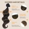 DOORES Hair Extensions Real Human Hair, Balayage Dark Brown to Chestnut Brown 20 Inch 9pcs 150g, Remy Hair Extensions Clip in Human Hair Extensions Clip ins Natural Hair Extensions Thick Straight Hair