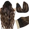 DOORES 24 Inch 50g Tape in Human Hair Extensions Remy Balayage Dark Brown to Chestnut Brown Real Hair Extensions Tape in Straight Natural Glue in Extensions Human Hair Skin Weft 20pcs