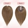 Hair Topper for Women 100% Human Hair Hair Topper with No Bangs Hair Pieces for Women with Thinning Hair 12 Inch #06 Dark Linen
