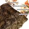 WECAN Clip in Long Wavy Synthetic Hair Extension 20 Inch 6pcs Auburn &amp; Chestnut Thick Hairpieces Fiber Double Weft Hair for Women