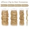 WECAN Blonde Clip In Hair Extensions 20 Inch 6 Pcs Long Wavy Curly Strawberry Blonde Highlight Bleach Blonde Hair Extensions Synthetic Fiber Double Weft Soft Hairpieces For Women