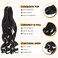 French Curl Braiding Hair Pre Stretched 16 Inch Braiding Hair 1B Loose Wavy Pre Streched Braiding Hair for Black Women Crochet Braids Hair Extensions(7Packs), 1B)