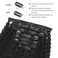 ABH AMAZINGBEAUTY HAIR Clip in Hair Extensions Real Human Hair Kinky Straight Seamless Clip ins Remy Human Hair Extensions Natural Thick Clip in Hair Extensions for Black Women 12 Inch 7Pcs 120G