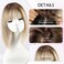 EMMOR Human Hair Toppers for Women with Thinning Hair Real Hair Toppers for Women with Bangs 12inch Skin Scalp 5"&times;6" Big Base Cover Hair Loss Top Hair Pieces Wiglets Remy Hair Topper