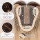 MY-LADY Human Hair Toppers for Women Real Human Hair for Thinning Hair 8 * 10CM Lace Silk Base Hair Pieces No Bangs Clip in Remy Hairpieces Hand-Tied 12 Inch Blonde with Dark Root