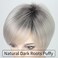 RENERSHOW Blonde Short Hair Wigs for White Women Layered Ombre Platinum Pixie Bob Wig with Bangs Straight Realistic Synthetic Natural Daily Party Hair Replacement Wig