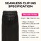 Lashey Hair Extensions Clip in Hair Extensions 100% Real Human Hair Kinky Straight Invisi Edge Seamless Clip in Hair Extensions 110g Natural Black 16 Inch Human Hair for Black Women