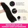Lashey Hair Extensions Clip in Hair Extensions 100% Real Human Hair Kinky Straight Invisi Edge Seamless Clip in Hair Extensions 110g Natural Black 16 Inch Human Hair for Black Women