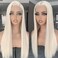 BLL Blonde Wig, Synthetic Lace Front Wigs Pre-Plucked 13x4 HD Glueless Straight 26inch Ready to Wear Pre-toned 613 Blonde Wigs Beginner Friendly Suitable For Daily Party Wear.