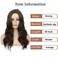 Long Curly Wavy Brown Wig for Women Middle Part Hair Replacement Wigs Synthetic Heat Resistant Fibers for Daily Use,20